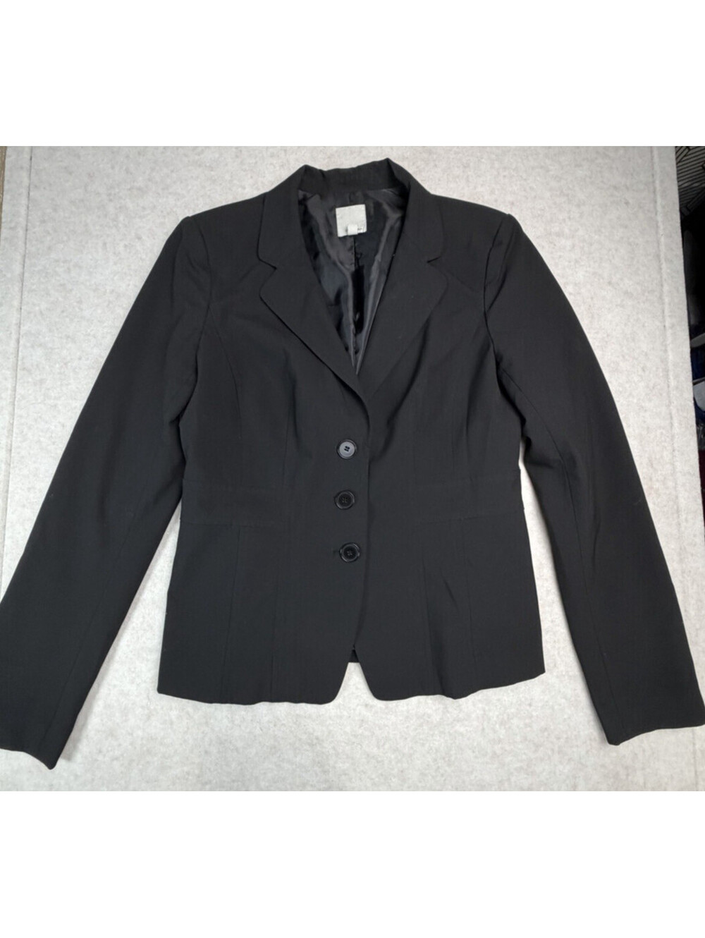 Halogen Nordstrom Women's 10 Black 3-Button Blazer Jacket Business Casual